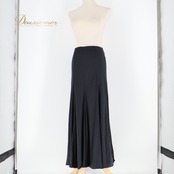 フラメンコ 衣装 ファルダ スカート 黒 無地 レッスン 練習着 ダンス パーティ 発表会 伸縮 ストレッチ ブラック系 フェスティバル ステージ用 おしゃれ 軽量 シンプル コスチューム