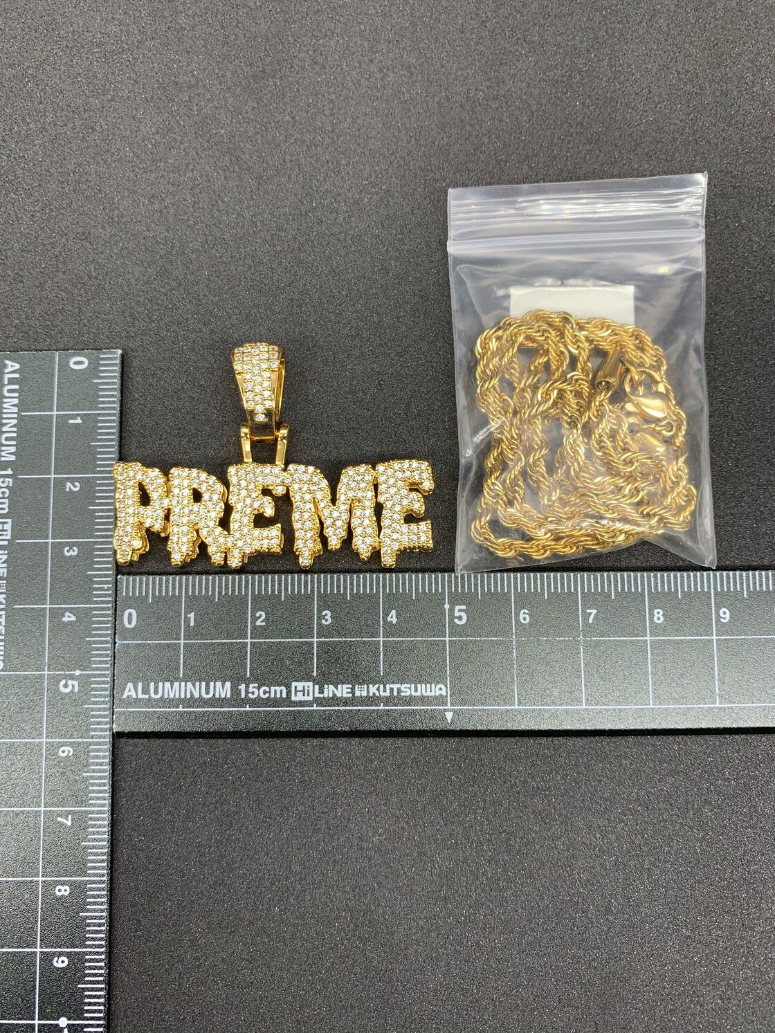 ゴールド PREME プレム ブリンブリン ネックレス ヒップホップ 