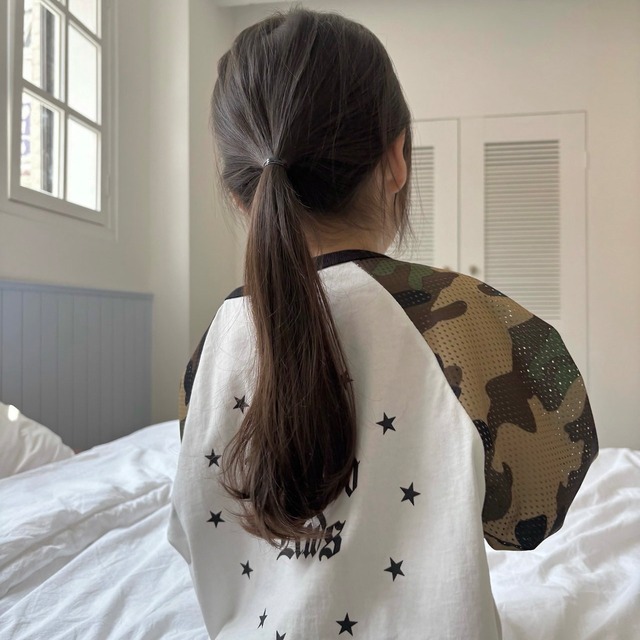 【予約】camo mesh raglan / ASK ME ANYTHING（kids）