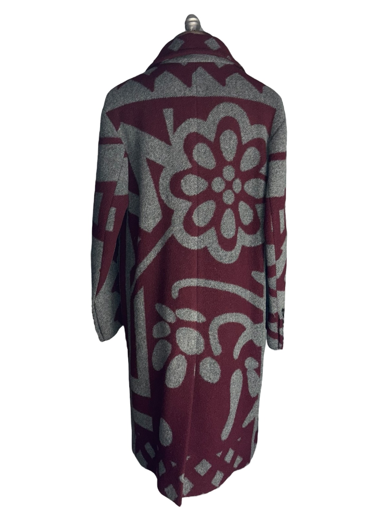 2014AW BURBERRY PROSUM by Christopher Bailey flower geometric wool coat