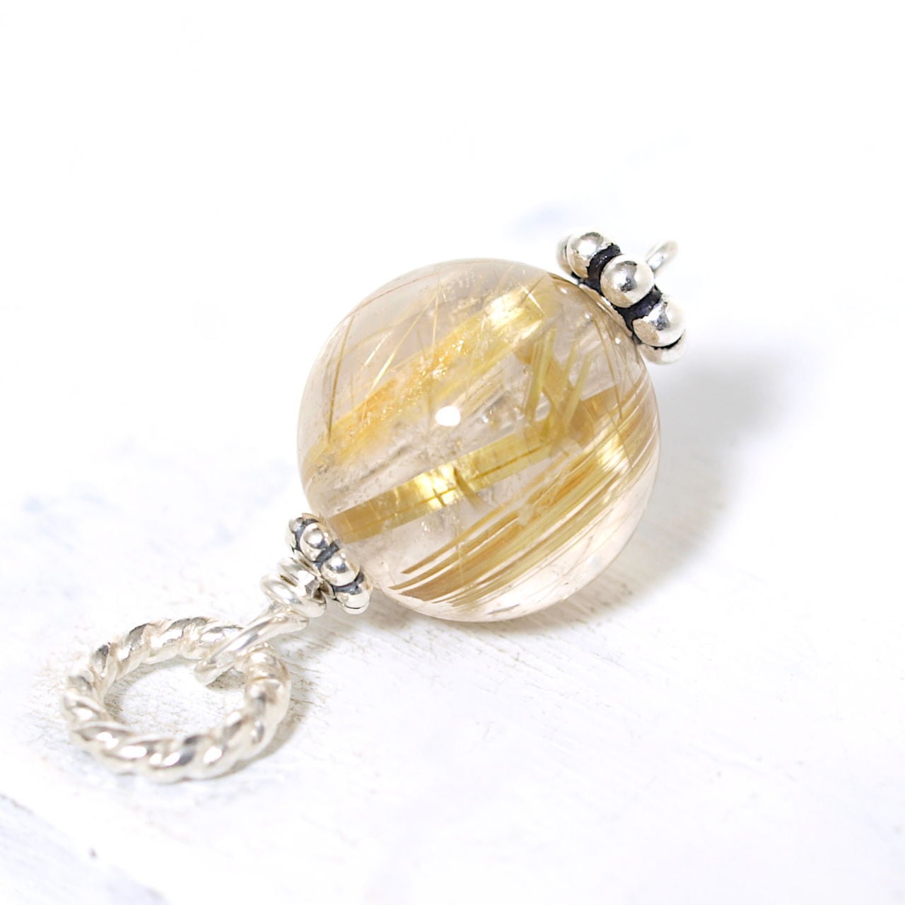 ルチルクォーツ10ミリ玉ペンダントトップ | Natural Style