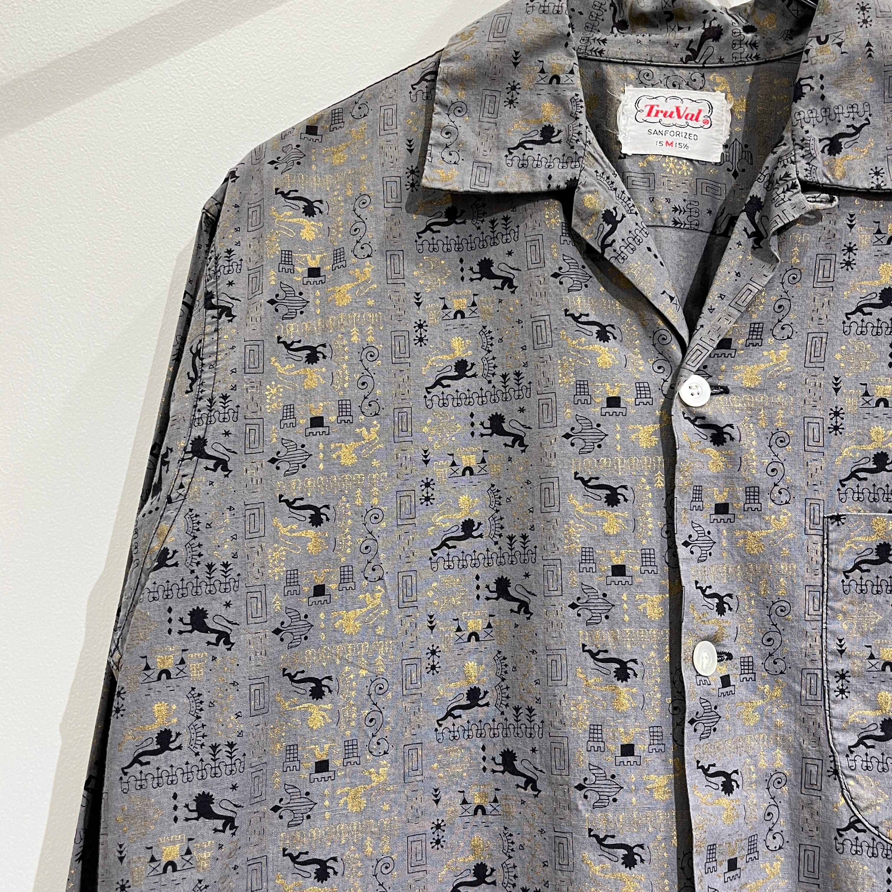 50s TruVal L/S Cotton Shirt 50年代 トゥルーバル コットンシャツ