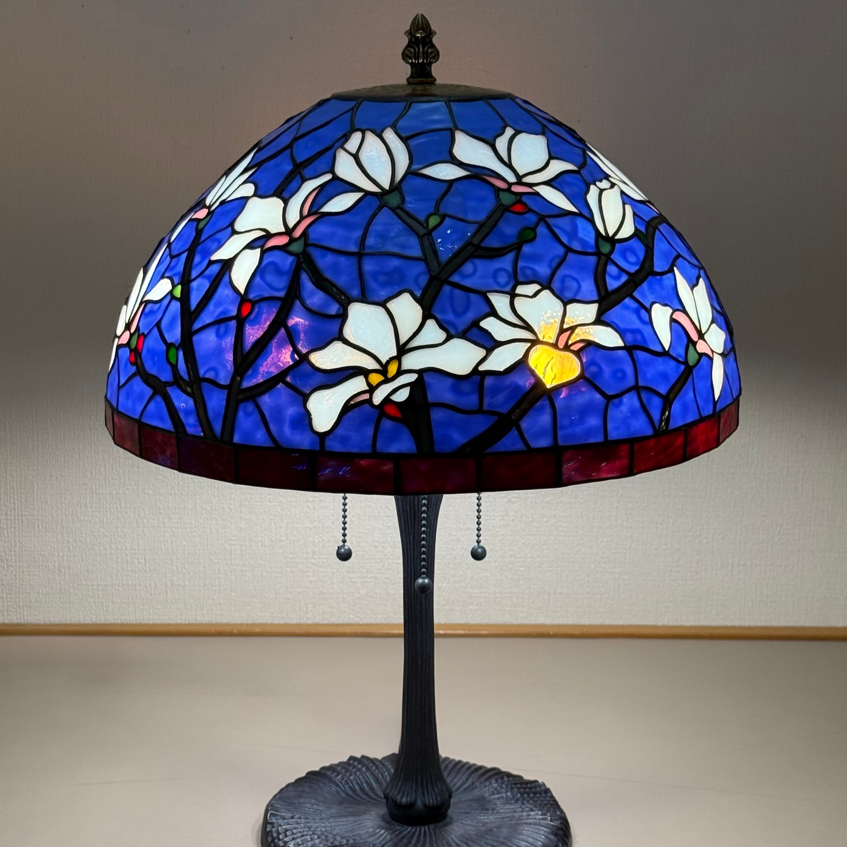 参考作品】パネル「クレマチス・モンタナ」 | 川島政則ステンドグラス工房