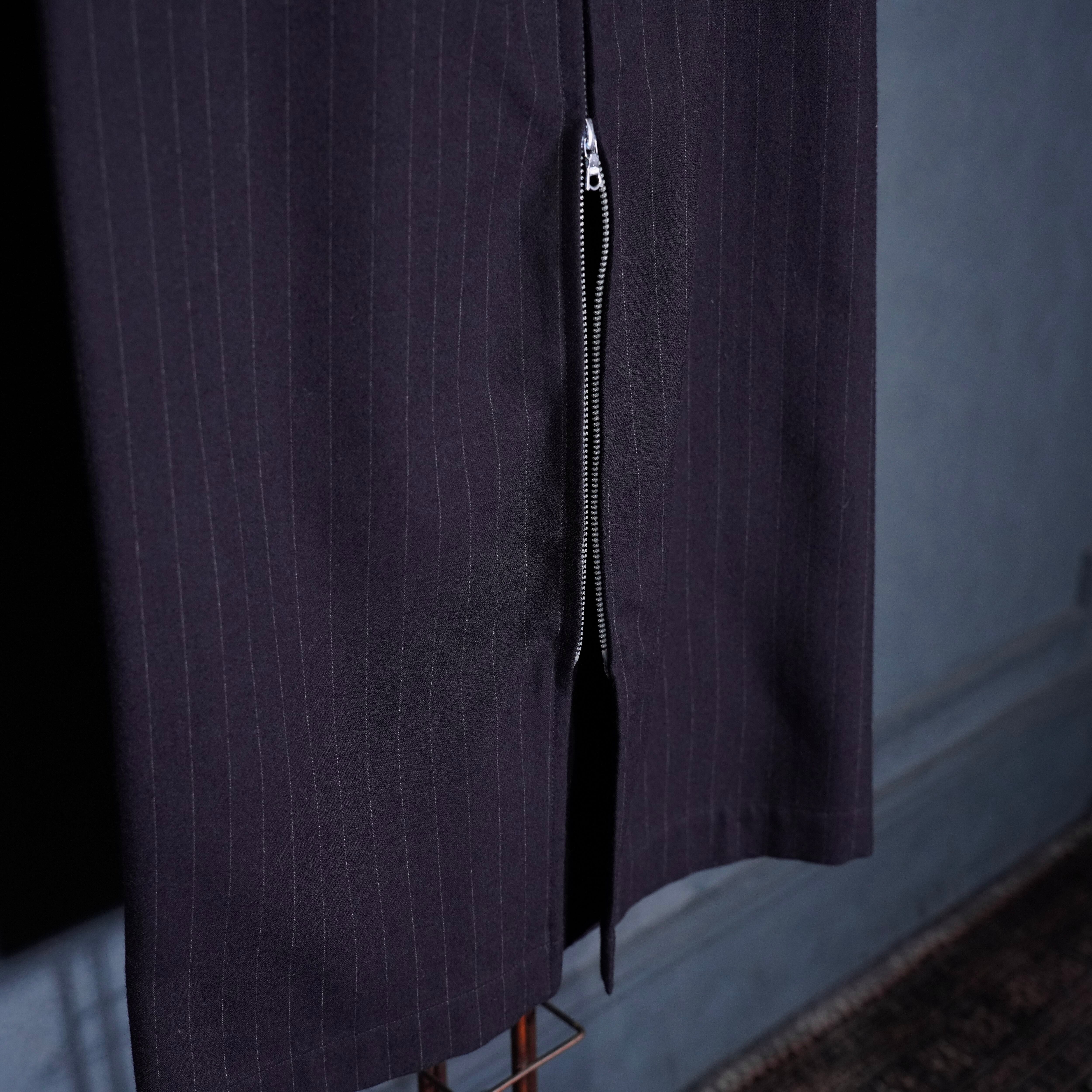 Y's YOHJIYAMAMOTO STRIPE PATTERNED WOOL LONG SKIRT/ワイズヨウジ