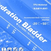 TRIWONDER ハイドレーション 給水袋 水分補給 給水リザーバー ウォーターキャリー 防災 ハイキング 登山 ランニング サイクリング 1.5L 2L 3L (1.5L (TPU) - 青)