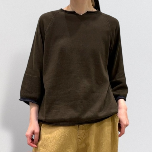 to touch コンパクトヤーン オーガニック 7分袖 プルオーバー