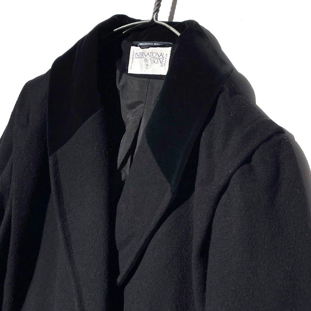 80s maxi wool long coat vintage mode