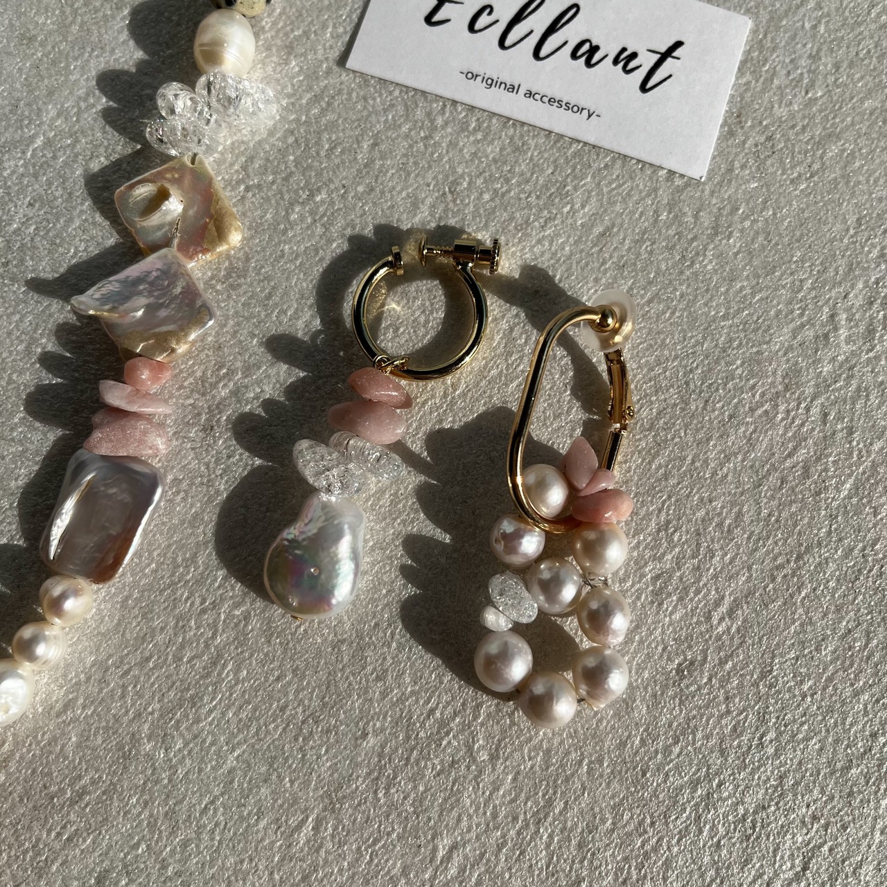 Damask rose pierce / earring