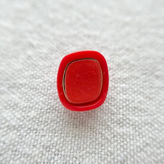 ●『2個セット』オーバルレッド×ゴールド 15㎜