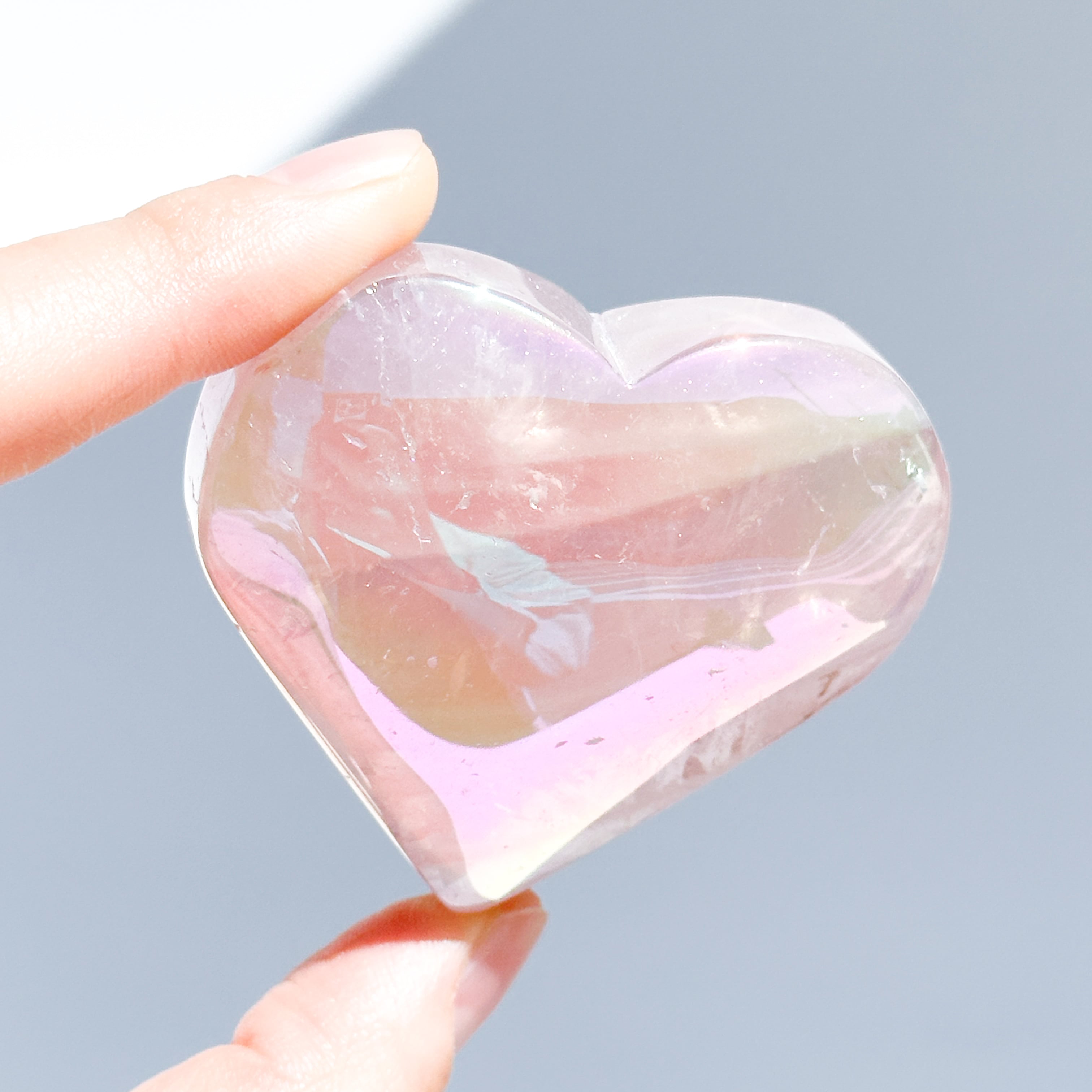 ♡エンジェルオーラローズクォーツ ハート86♡ Angel Aura Rose Quartz