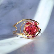 【即納】FLOWER *imperial red*10◆gold -bracciali-