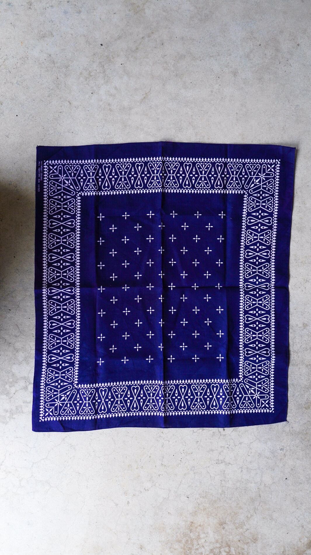 60s クロス バンダナ 茄紺 cross 映り bandanna RN14193
