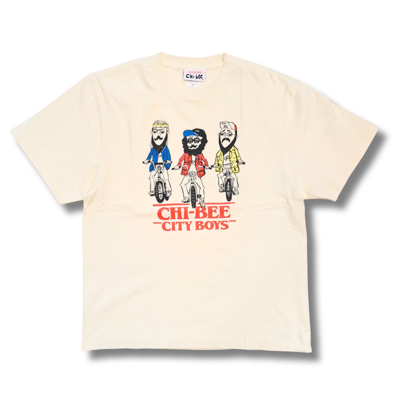chi-bee / チービー - Off We Ride Tシャツ (faded white)