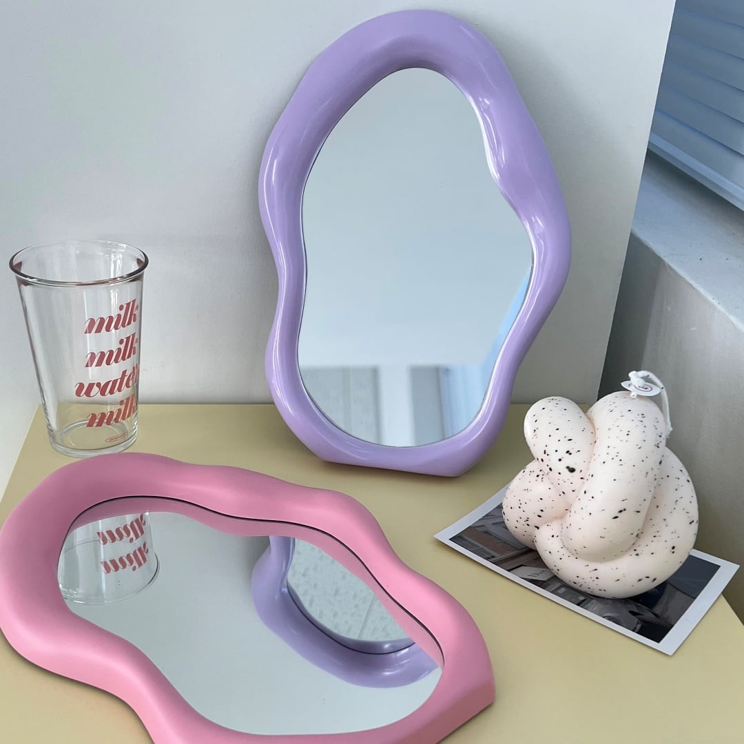 point mirror (wave) 4colors / ポイント ウェーブ ミラー スタンド