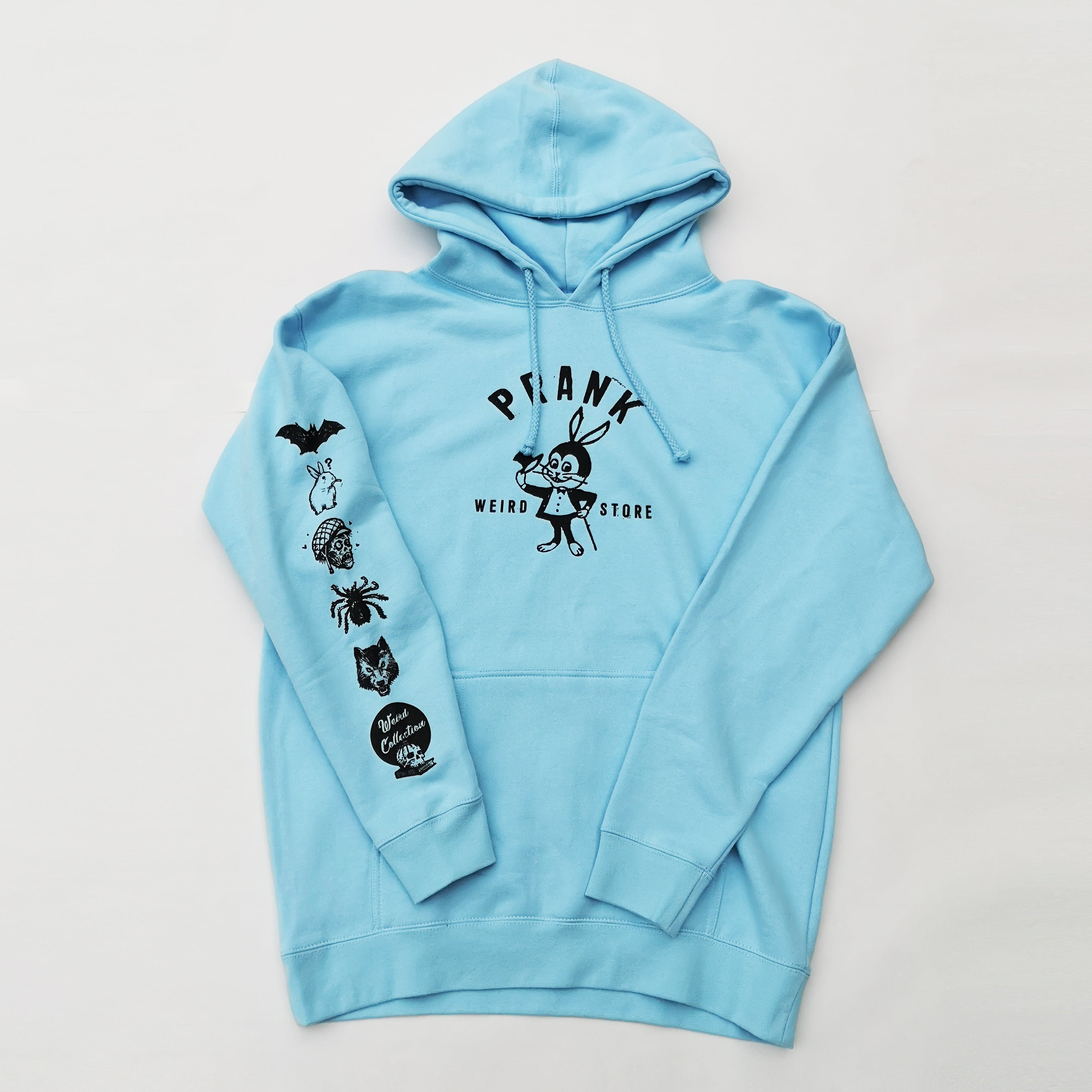 PRANK WEIRD COLLECTION HOODIE LIGHT BLUE L