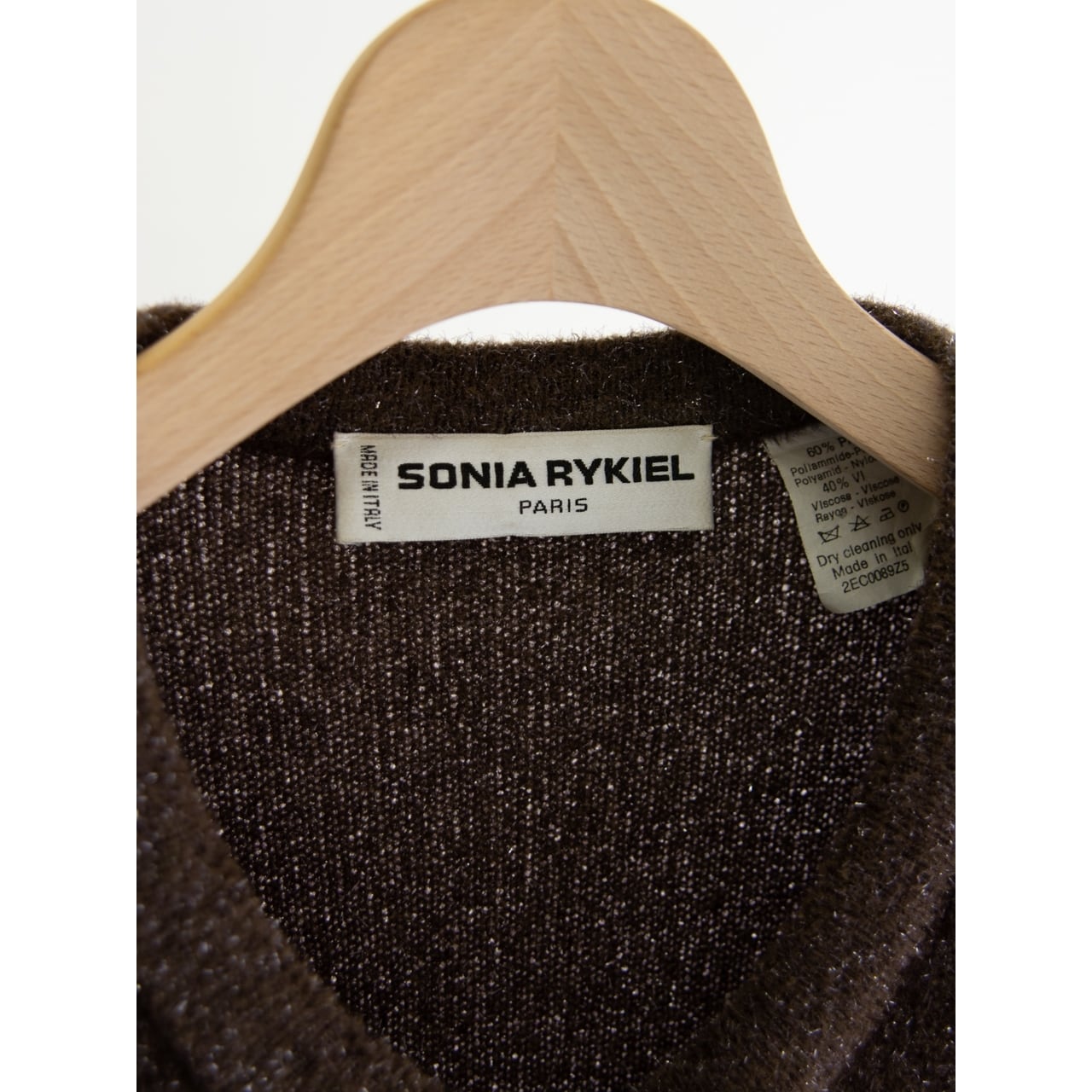 SONIA RYKIEL】Made in Italy Nylon-Rayon Glitter Knit Cardigan