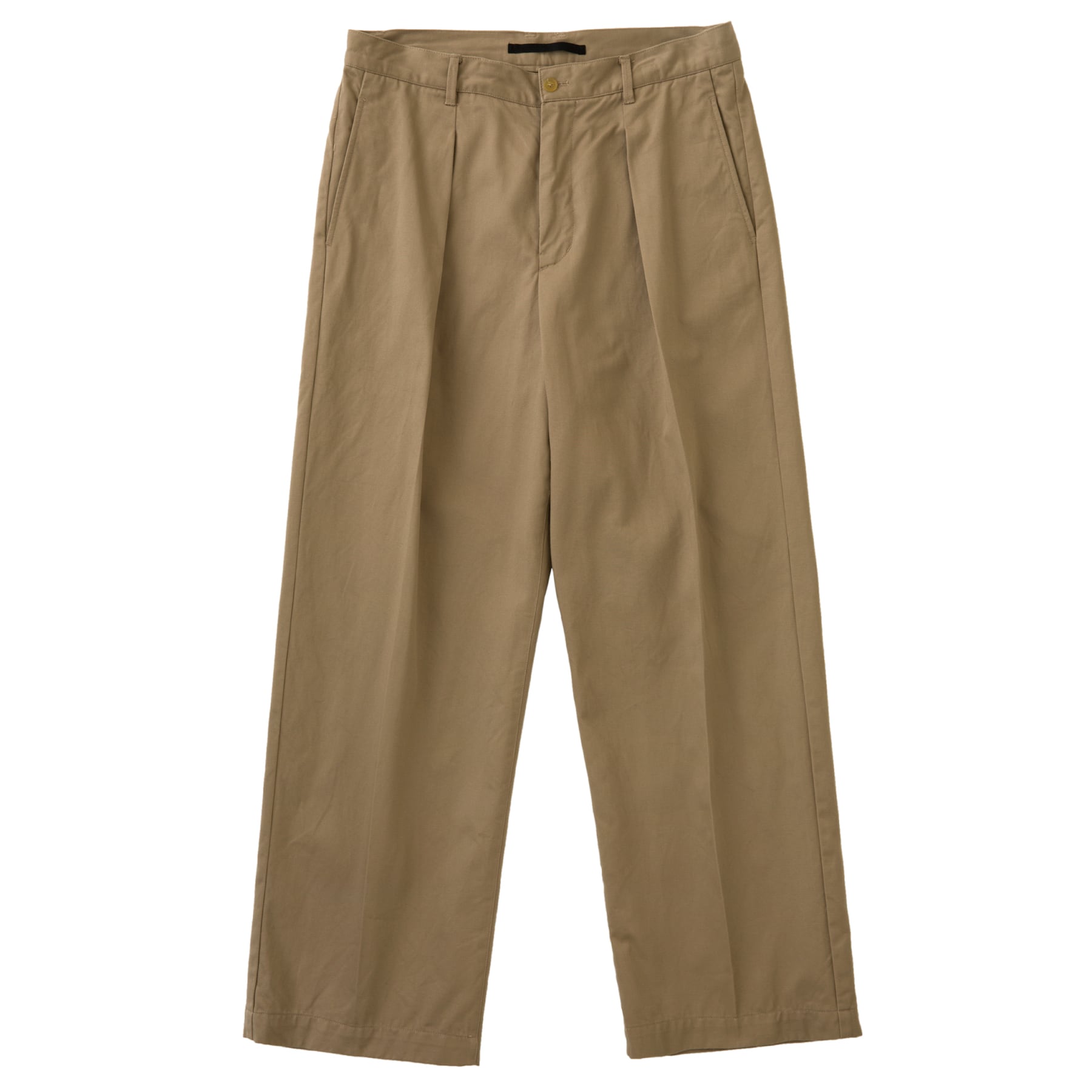 CTTN CHINO TUCK PANTS / コットンチノタックパンツ (BEIGE) | KICS