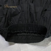 フラメンコ 衣装 ファルダ スカート ブラック系 ボランテ フリル 段々 軽い 薄い 黒 ゴム レッスン 練習 無地 シワ加工 シンプル かわいい ダンス衣装 イベント ステージ