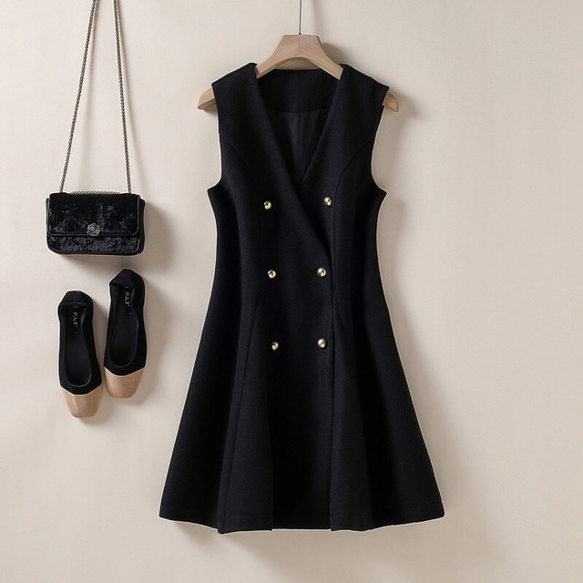 Double breast dress/BK　B3727