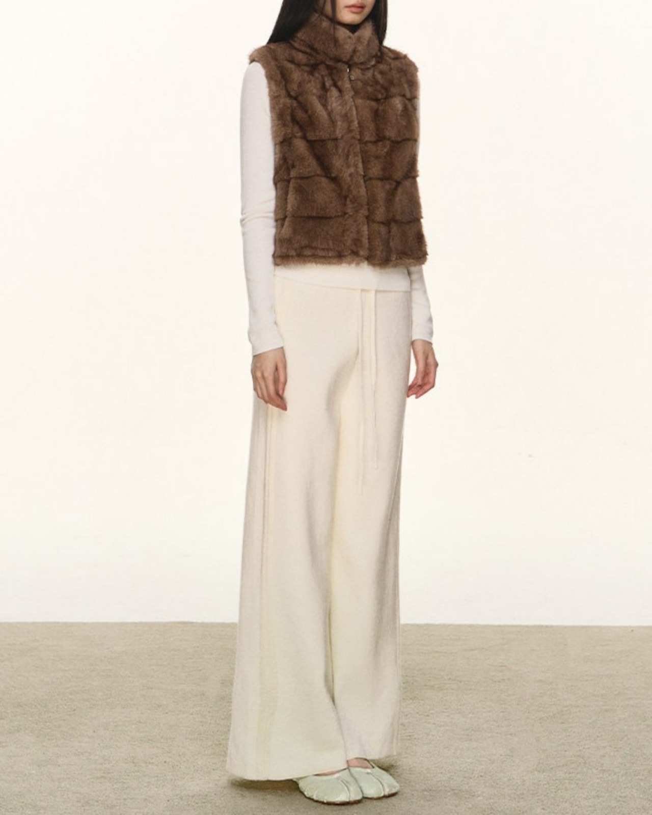 フェイクファースタンドカラーベスト 2color A0825 - 13