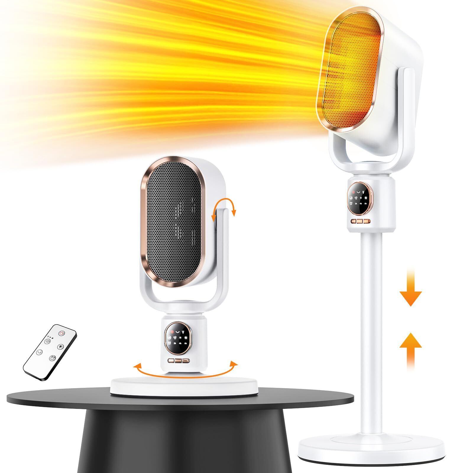 新着商品】Goldmax セラミックヒーター AI音声制御＆卓上/フロア両用 