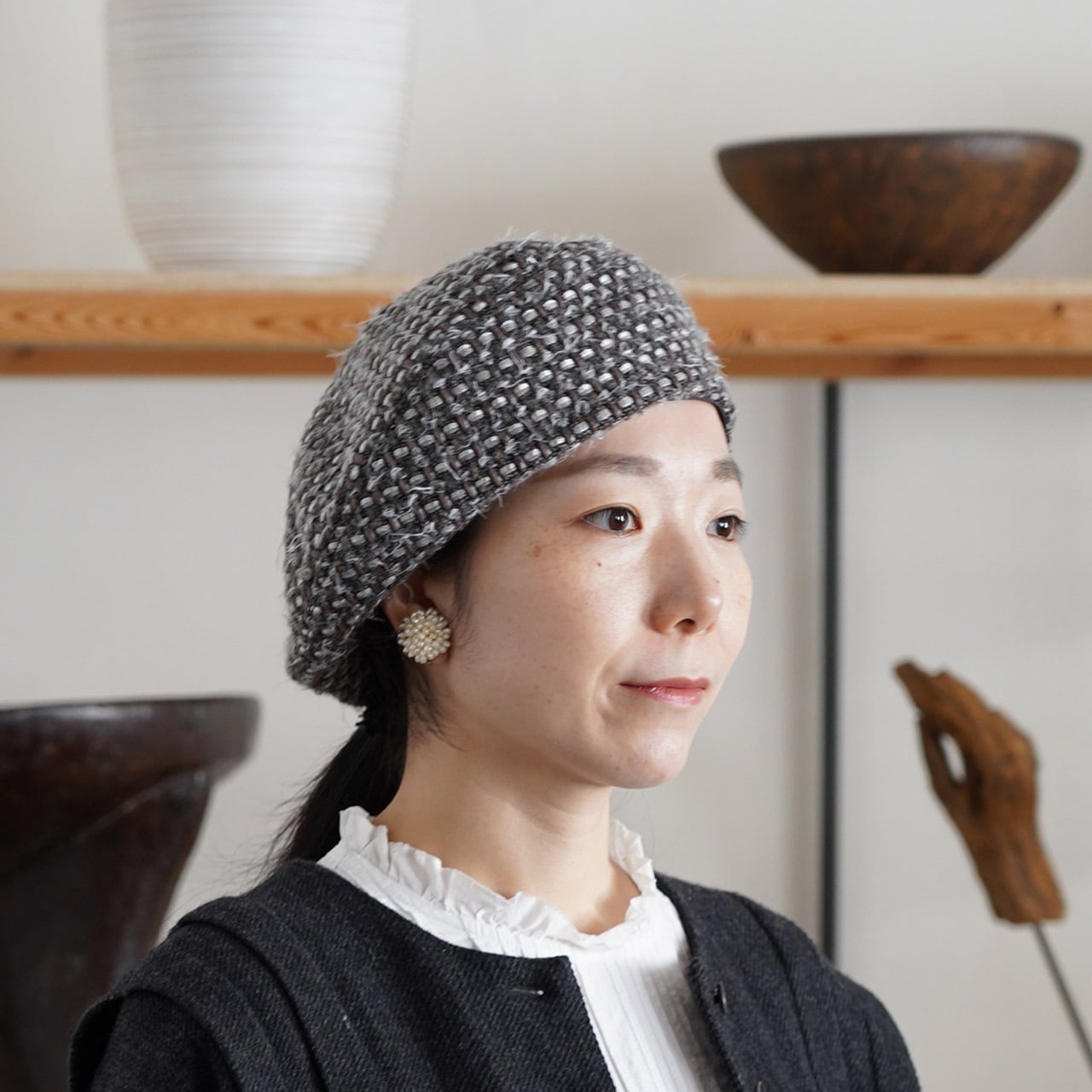 限定商品】Mare SP02-LINTONツイードで制作したベレー帽- | poanca
