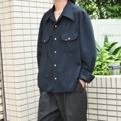 70's LEE custom short length tracker jacket navy