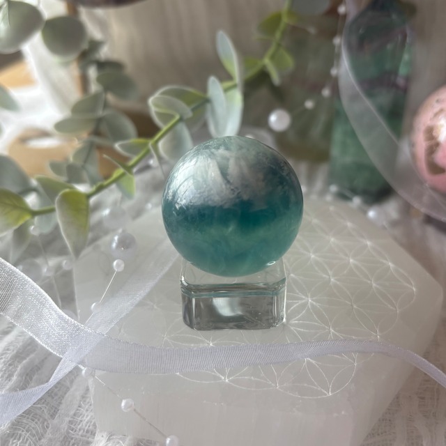 【スノーフレークフローライト】惑星スフィア