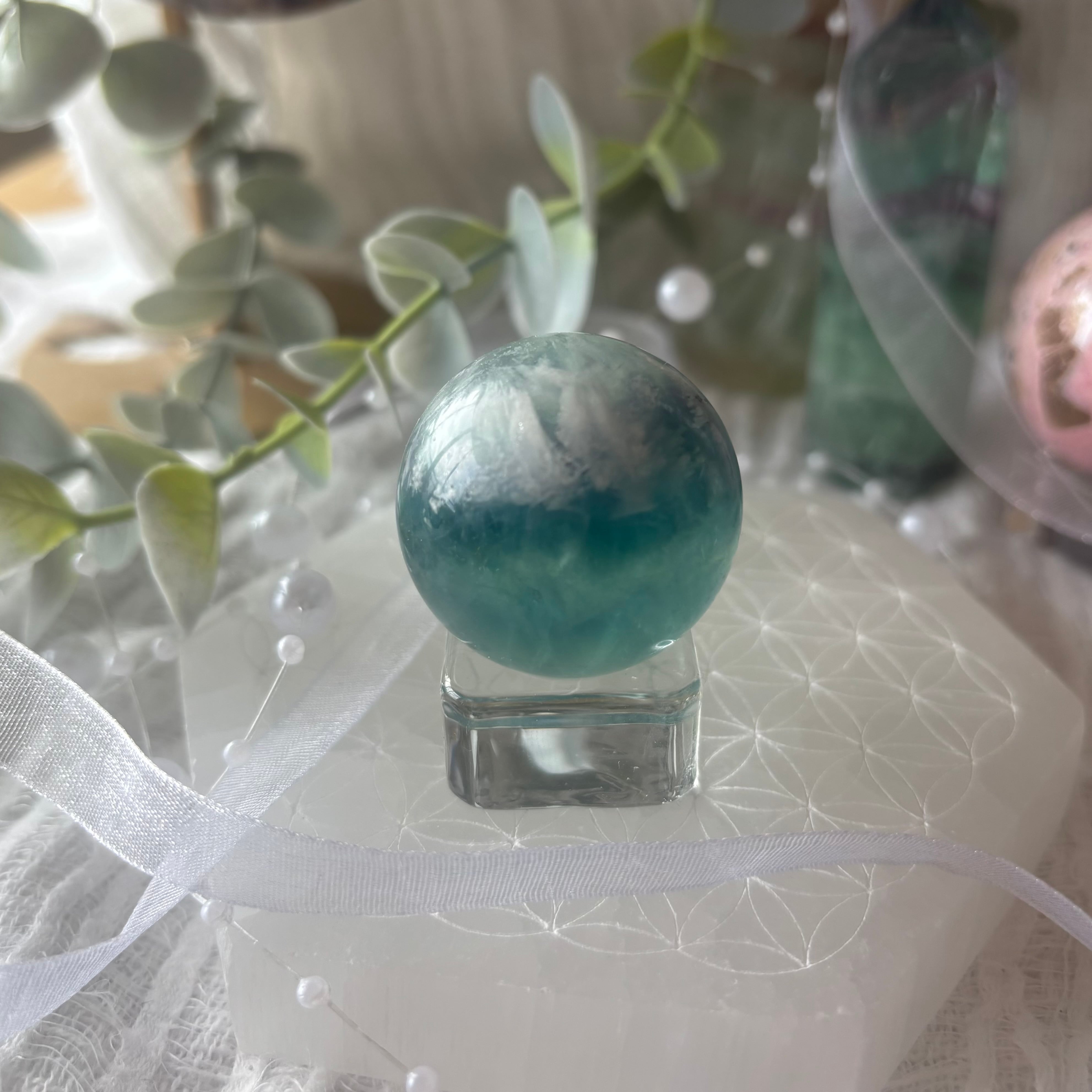 【スノーフレークフローライト】惑星スフィア