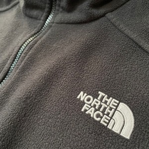 【THE NORTH FACE】フリースジャケット 中間着 ワンポイントロゴ 刺繍ロゴ バックロゴ ジップアップ フルジップ XL相当 ノースフェイス US古着