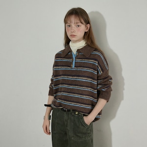 Border Knit Polo Shirt T4273