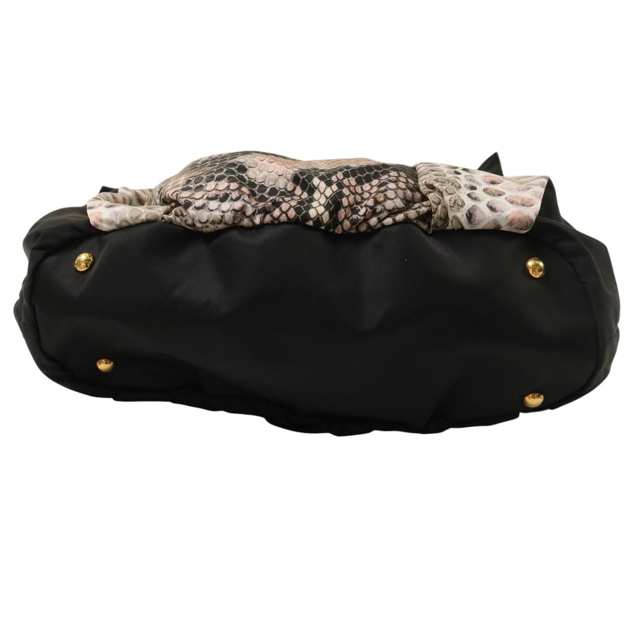 【最終処分SALE】PRADA プラダ  ２WAY パイソン ショルダーバッグ ブラック A-7336