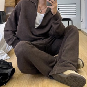 コーヒーカラースウェットパンツ（別売りでセットアップのトップスあり）　0858