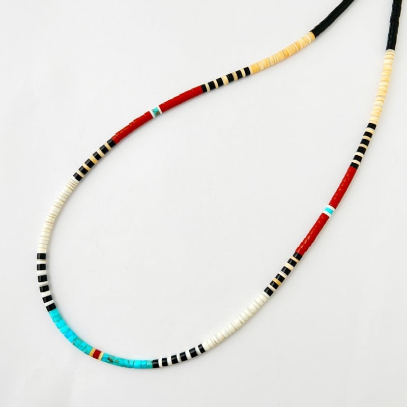 《Indian Jewelry》 ヒシ(ヒーシー) マルチカラー ネックレス 48cm