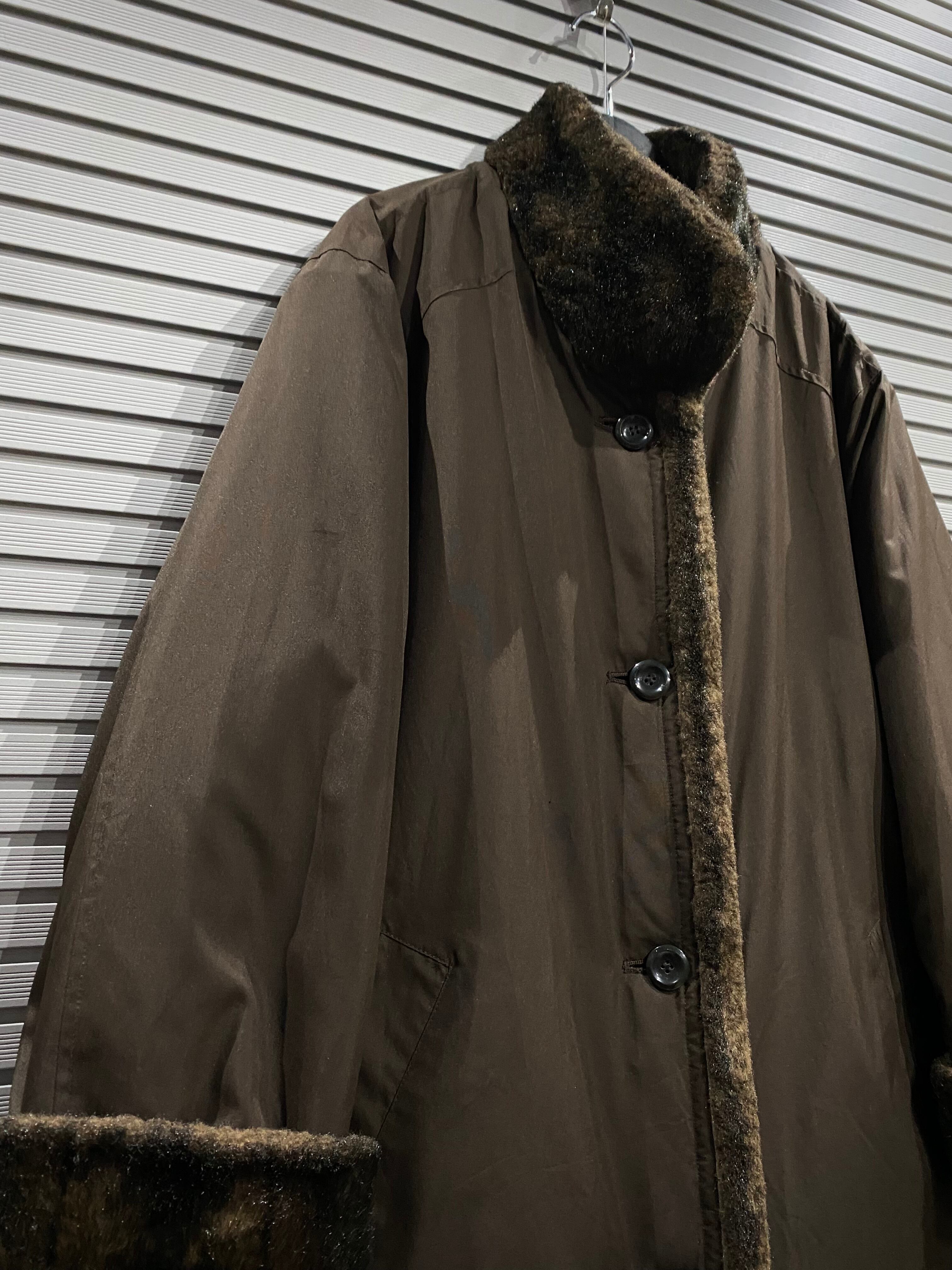 X VINTAGE】“Reversible” Stand Collar Faux Fur Jacket | Caka(カカ