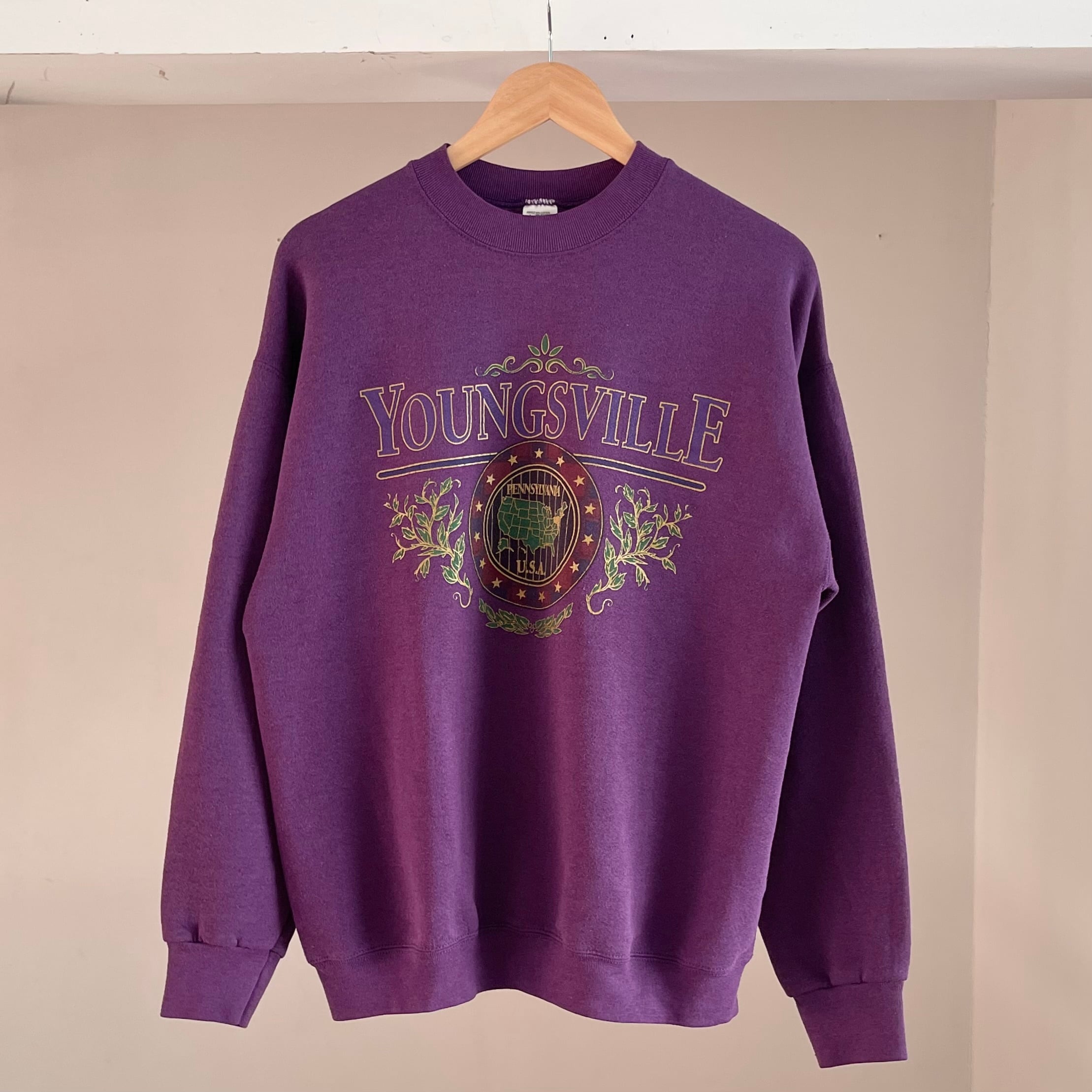 【Sz:L】90s~ FRUIT OF THE LOOM 「Youngsville」スウェット MADE IN USA