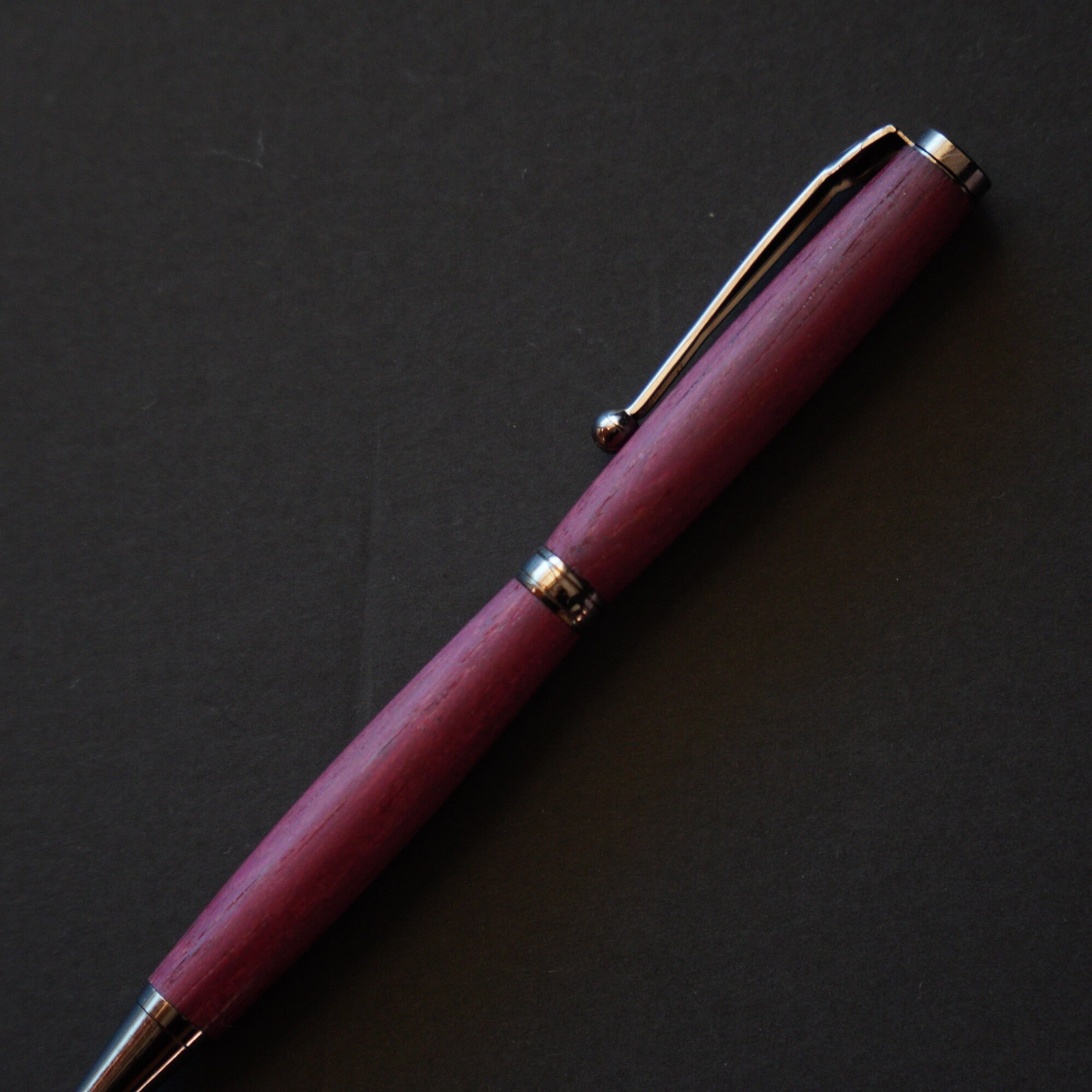 パープルハート ボールペン | Purple heart twist pen | キャムズクラフト