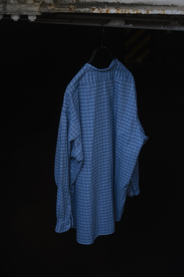 INDIVIDUALIZED SHIRTS / Ex Cotton Casemere pullover shirt (Blue graph check)