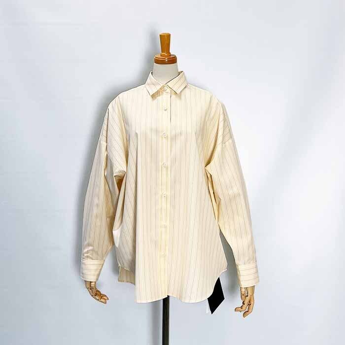 【美品】MICA&DEAL(マイカ＆ディール）ストライプ 柄シャツ 長袖 MICA&DEAL マイカアンドディール 刺繍ストライプシャツ 0125401306