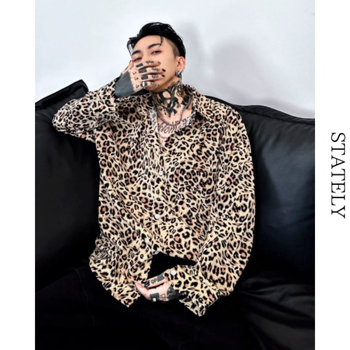 Leopard Flow レオパードシャツ_T291 画像