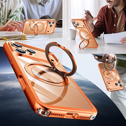 LUTSIDUTA iPhone 17 Pro 用 ケース ダブルリング付き ショルダー