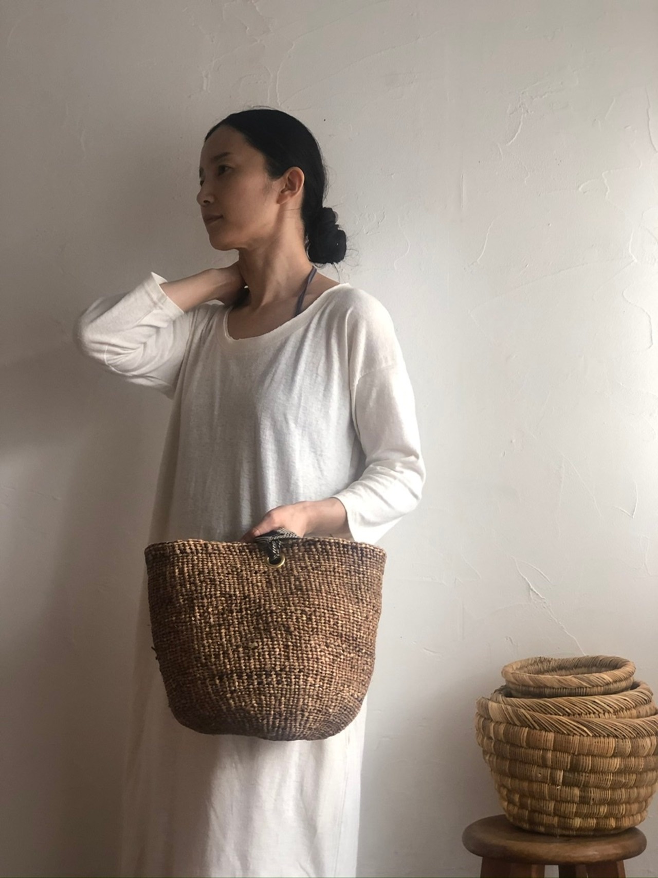 A HOPE HEMP | 単糸天竺《ヘンプ × コットン》 DROP SHOLDER LOOSE OPドロップショルダー ルーズ ワンピース