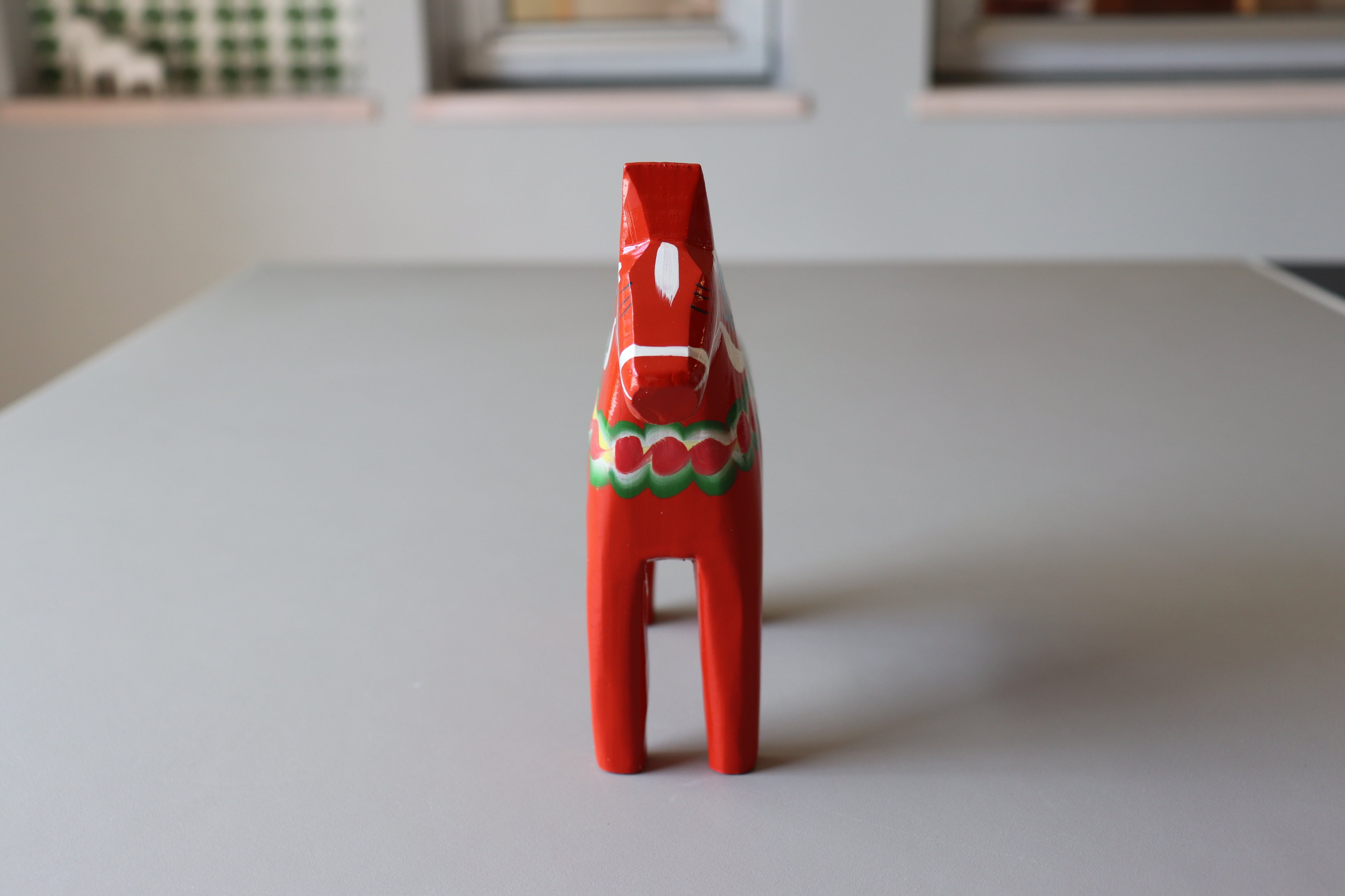 ダーラナホース/ダーラヘスト（赤色ベース定番柄）16cm A-② | Linnel