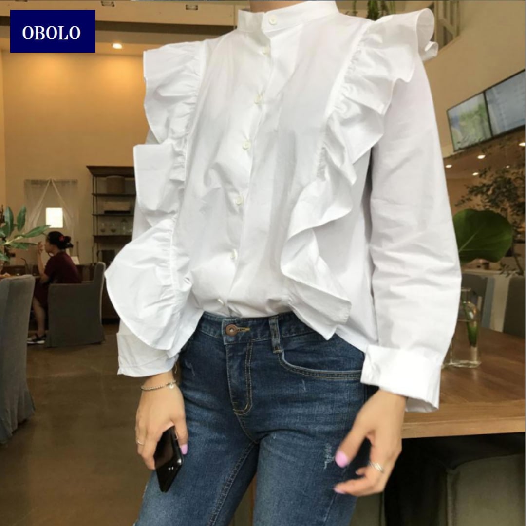 フラワーオブライフ 長袖 ブラウス レディース トップス 韓国