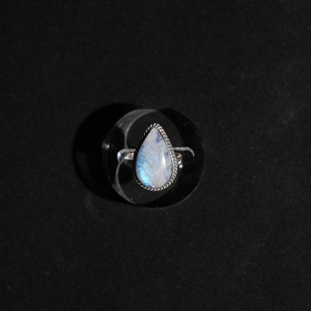 Mexican Jewelry Silver950×ブルームーンストーン/ストーンリング/軽研磨仕上げ