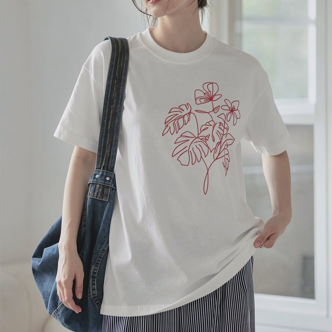 flower line tshirt