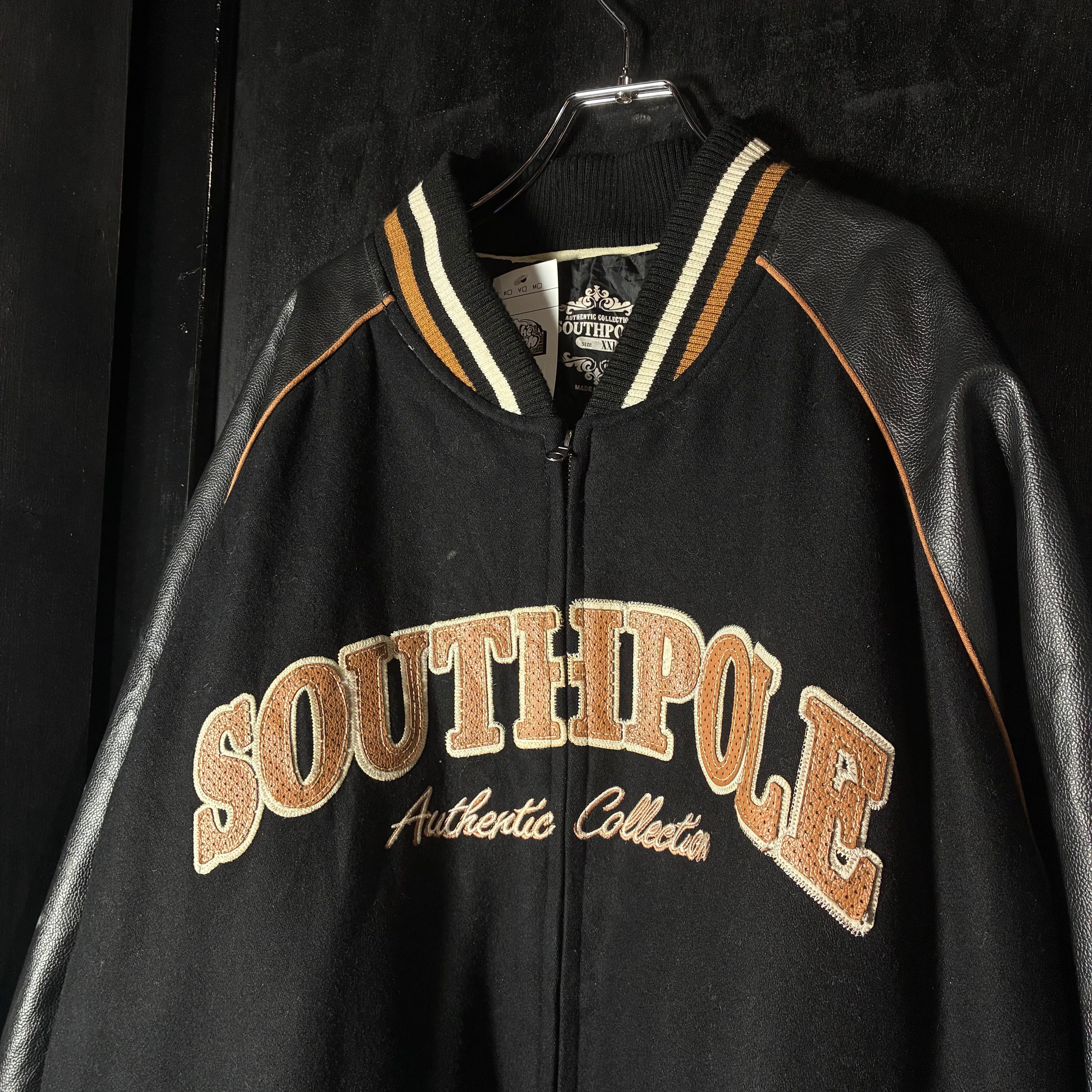 SOUTH POLE スタジャン 超ビッグサイズ サウスポール 袖レザー