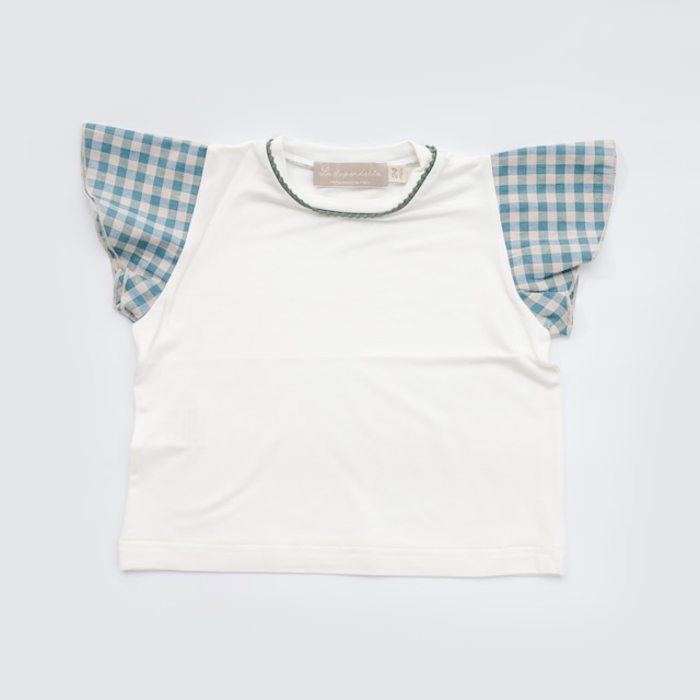WHITE AND GREEN T-SHIRT