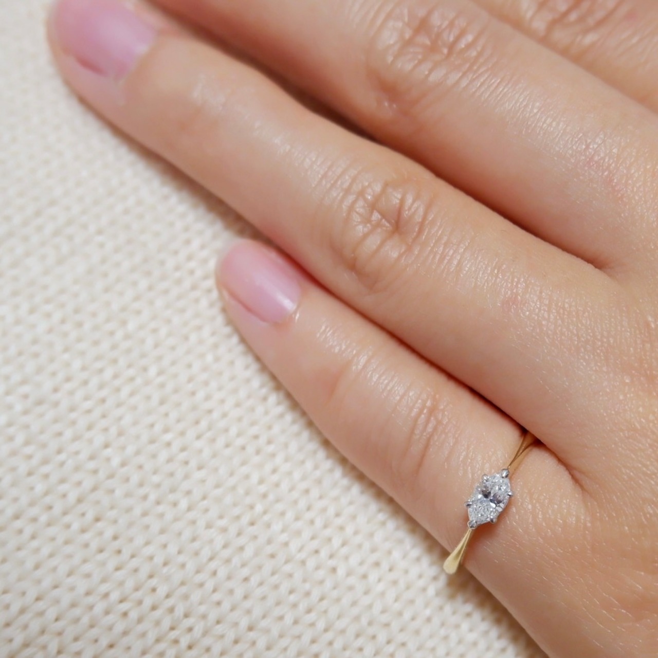 K18 Pt900 セイレーンアズーロ ダイヤモンド 0.236ct リング  