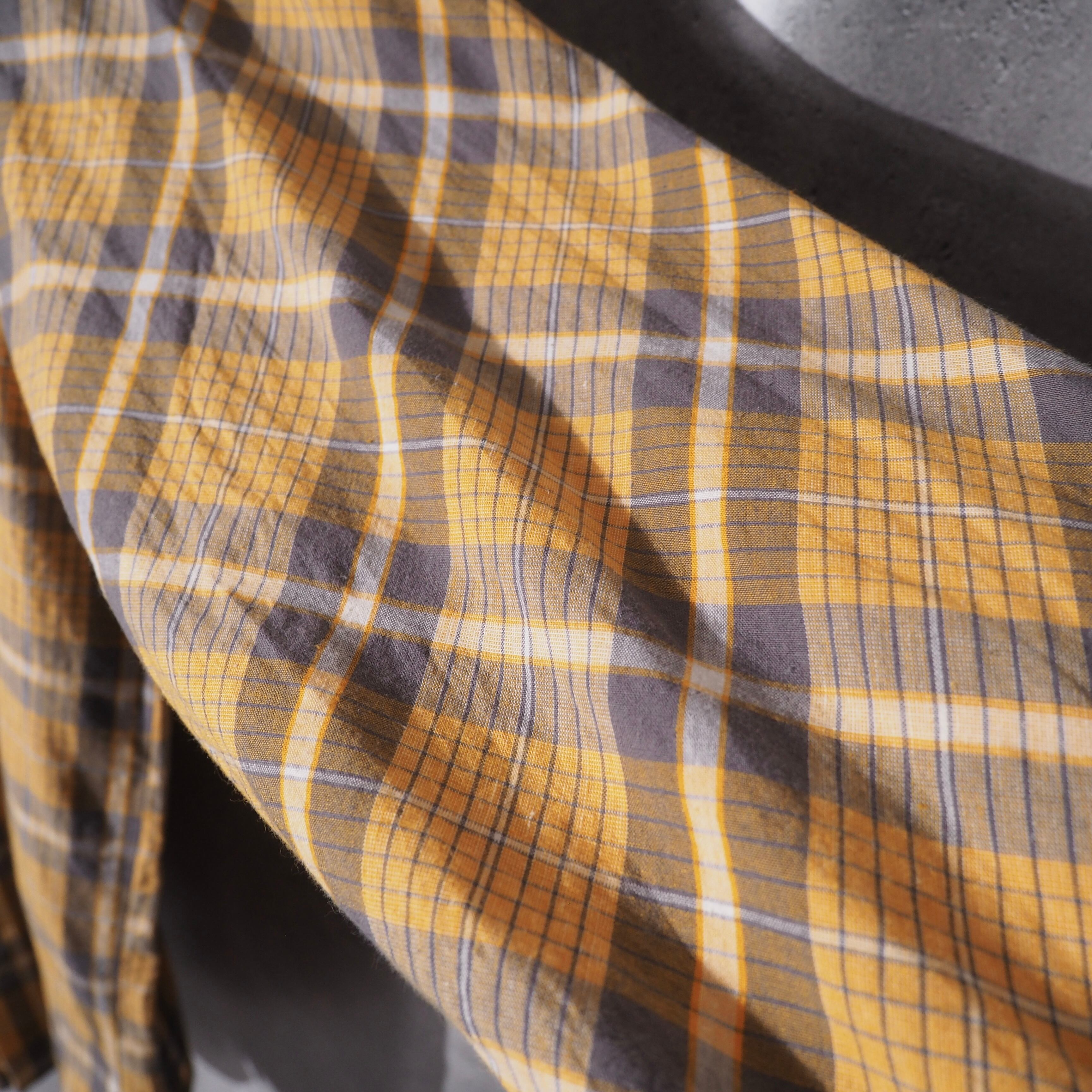 1990s " PELLE PELLE " Asymmetrical × Girl printed Vintage loose Check shirt